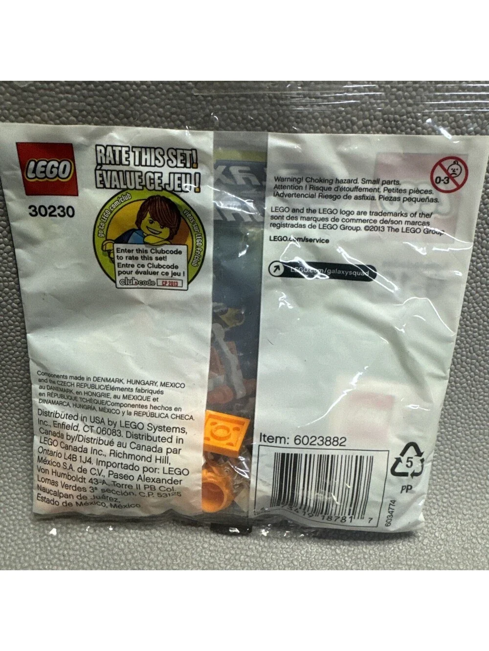 LEGO Galaxy Squad Space Mini Mech (30230) Spaceman 28pc New Retired Polybag